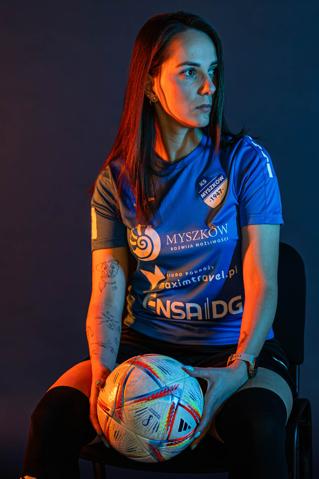 Portret zawodniczki KS Myszków — sesja wizerunekowa dla klubu sportowego